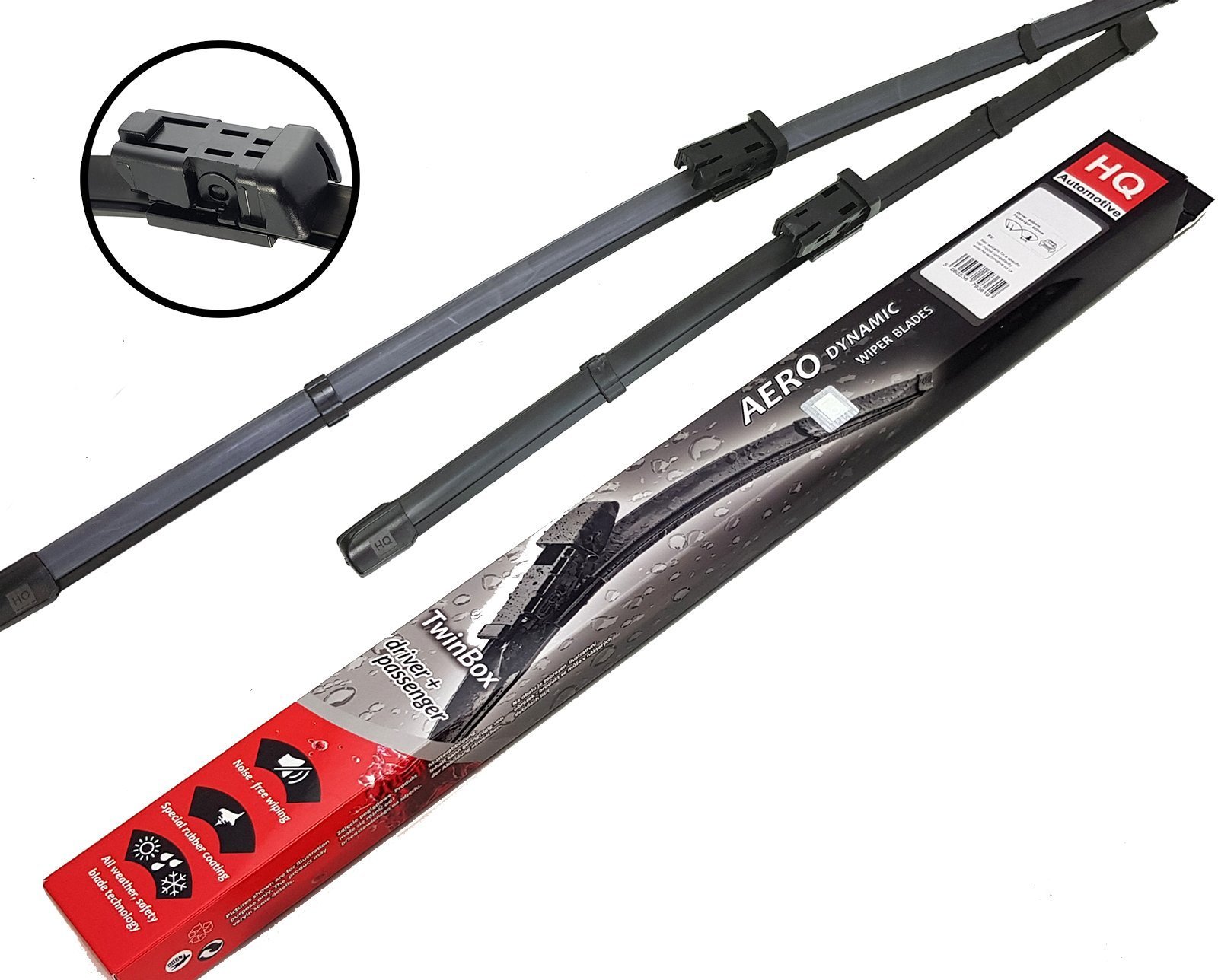 Two Front Frameless Wiper Blades HQ Aero Dynamic - ADB91-324 Twin